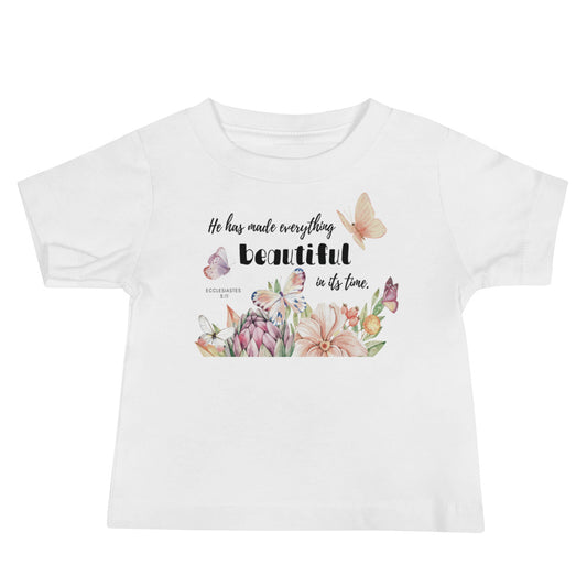 Baby Short Sleeve Tee | He has made everything beautiful | Ecclesiastes 3:11