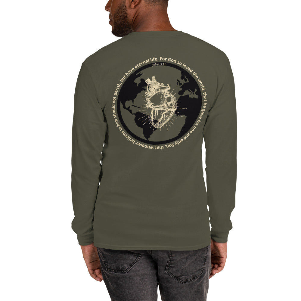 Men’s Long Sleeve | God so loved the world | John 3:16