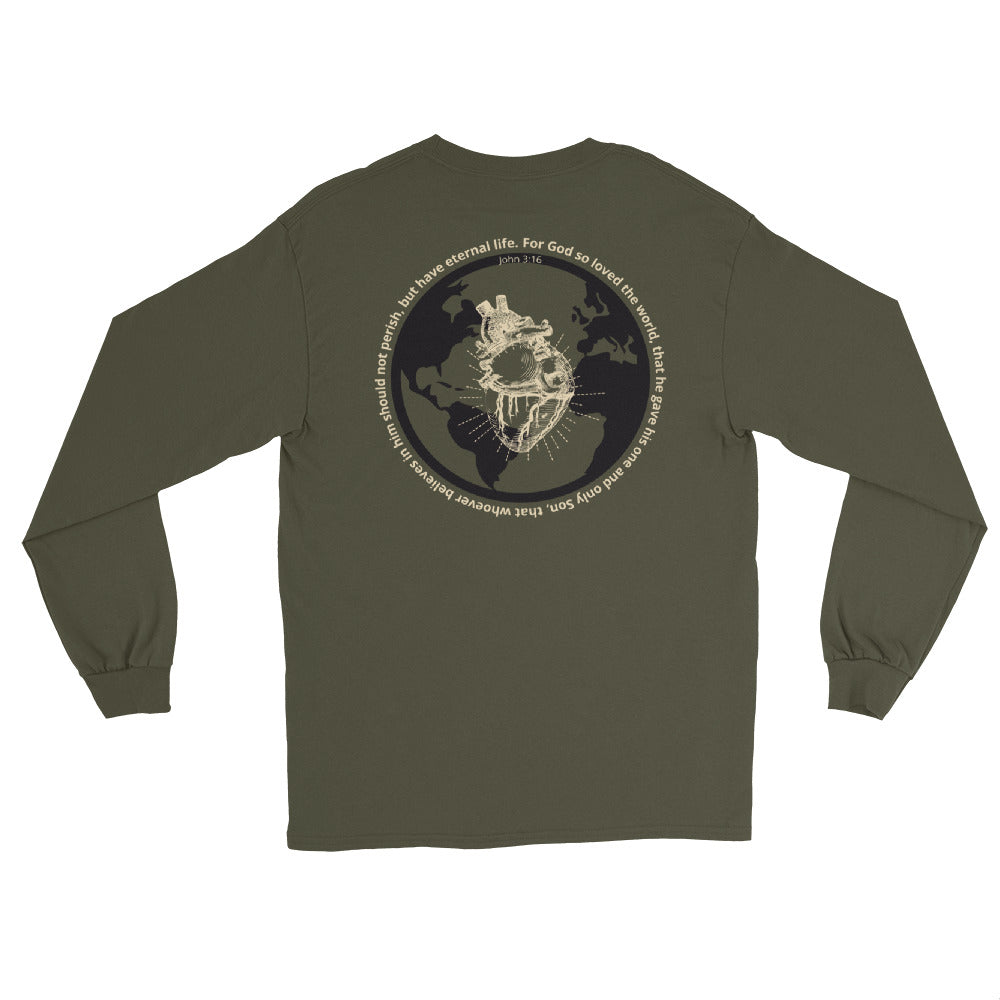 Men’s Long Sleeve | God so loved the world | John 3:16