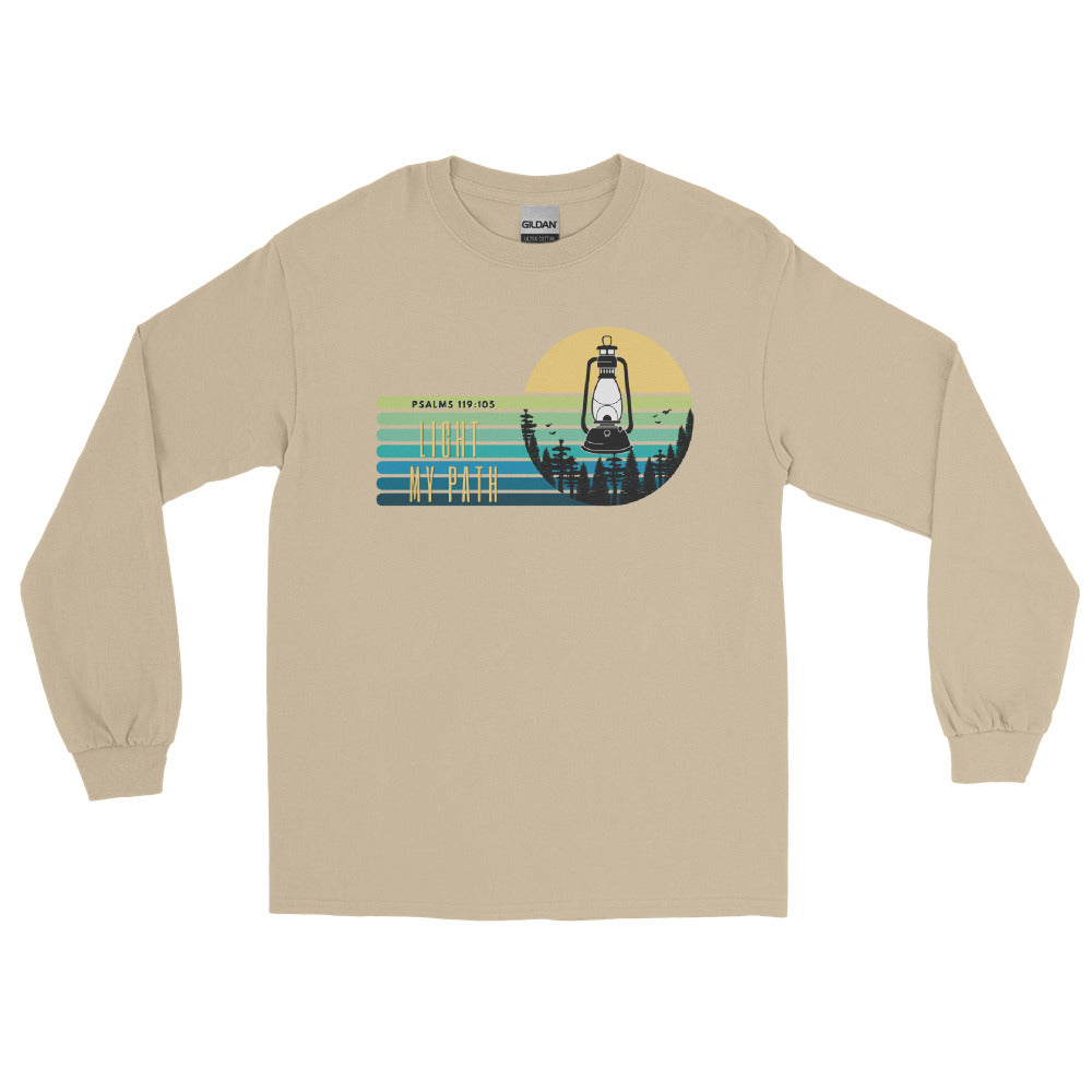 Light my path | Psalms 119:105 | Men’s Long Sleeve Shirt