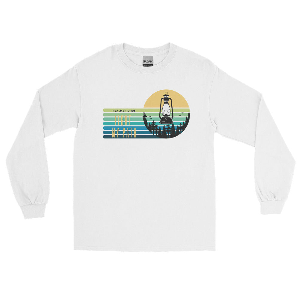 Light my path | Psalms 119:105 | Men’s Long Sleeve Shirt