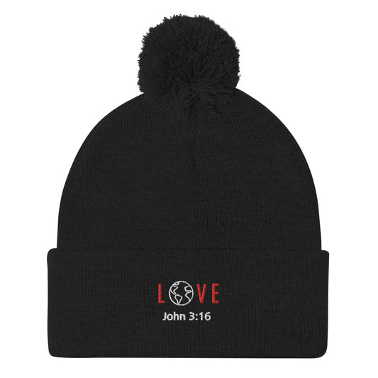 Pom-Pom Beanie | LOVE | John 3:16