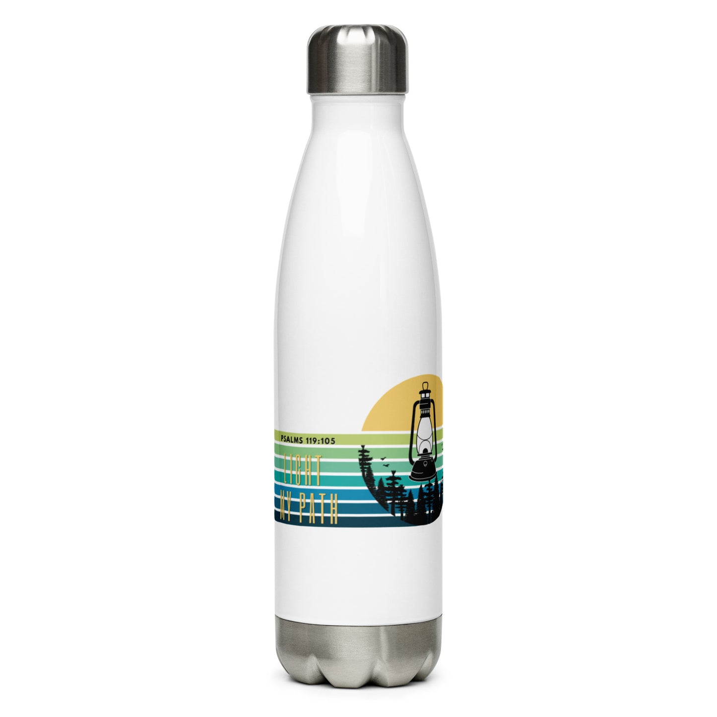 Light my path | Psalms 119:105 | Stainless Steel Water Bottle