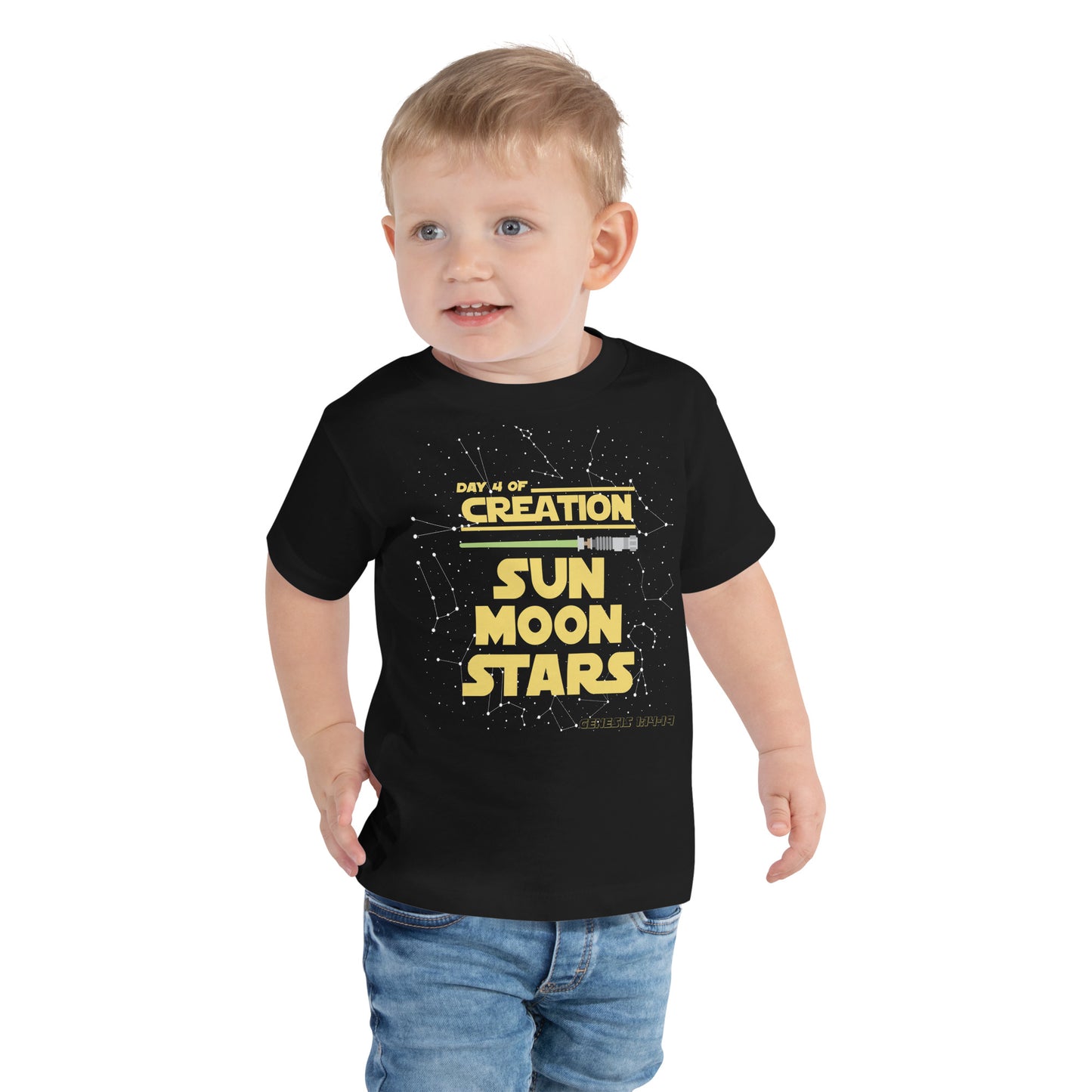 Green Lightsaber | Day4 of Creation | Genesis 1: 14-19 | Toddler Tee