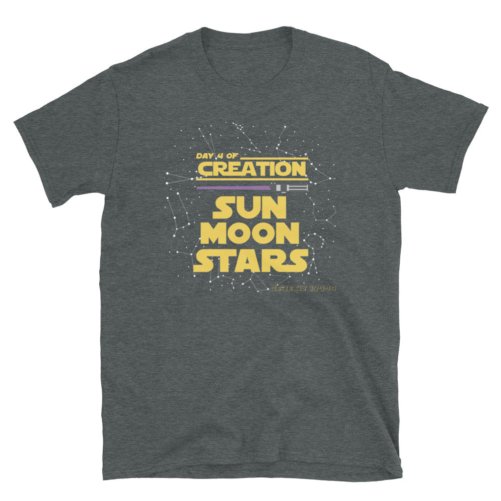 Purple Lightsaber | Day4 of Creation | Genesis 1: 14-19 | Women's T-shirt