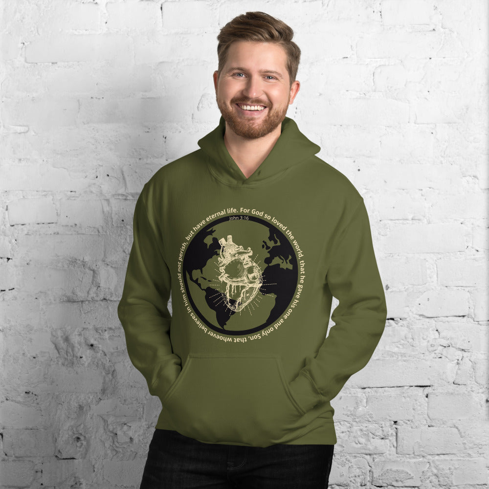 Men's Hoodie | God so loved the world | John 3:16