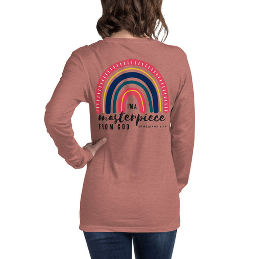 Women's Long Sleeve | I'm a masterpiece from God | Ephesians 2:10