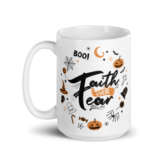 Mug | Halloween wreath | Faith over Fear