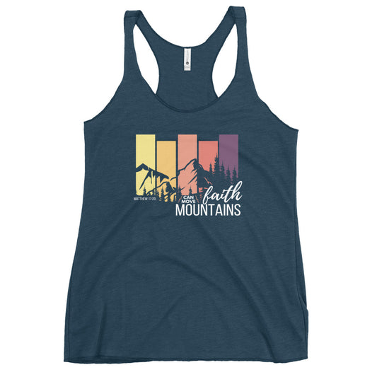 Faith can move mountains | Matthew 17:20 | Women's Racerback Tank