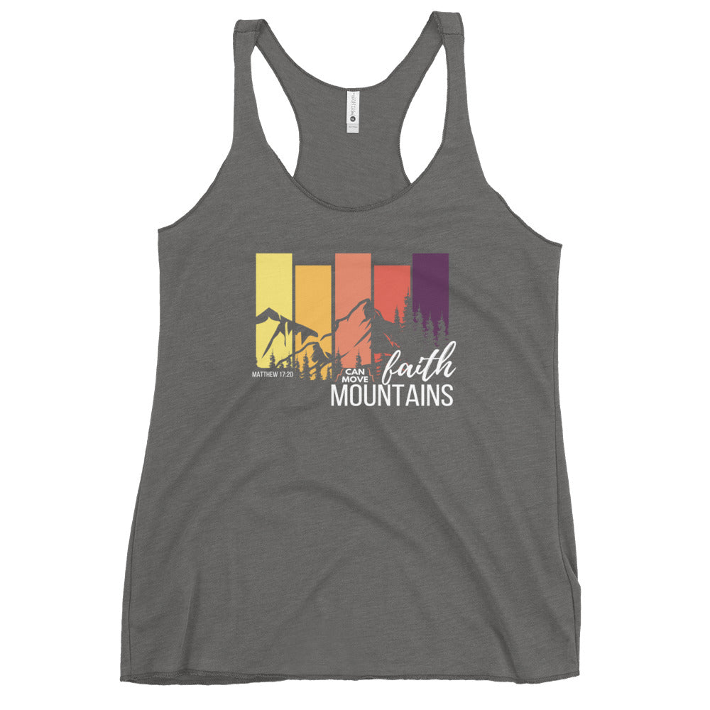 Faith can move mountains | Matthew 17:20 | Women's Racerback Tank