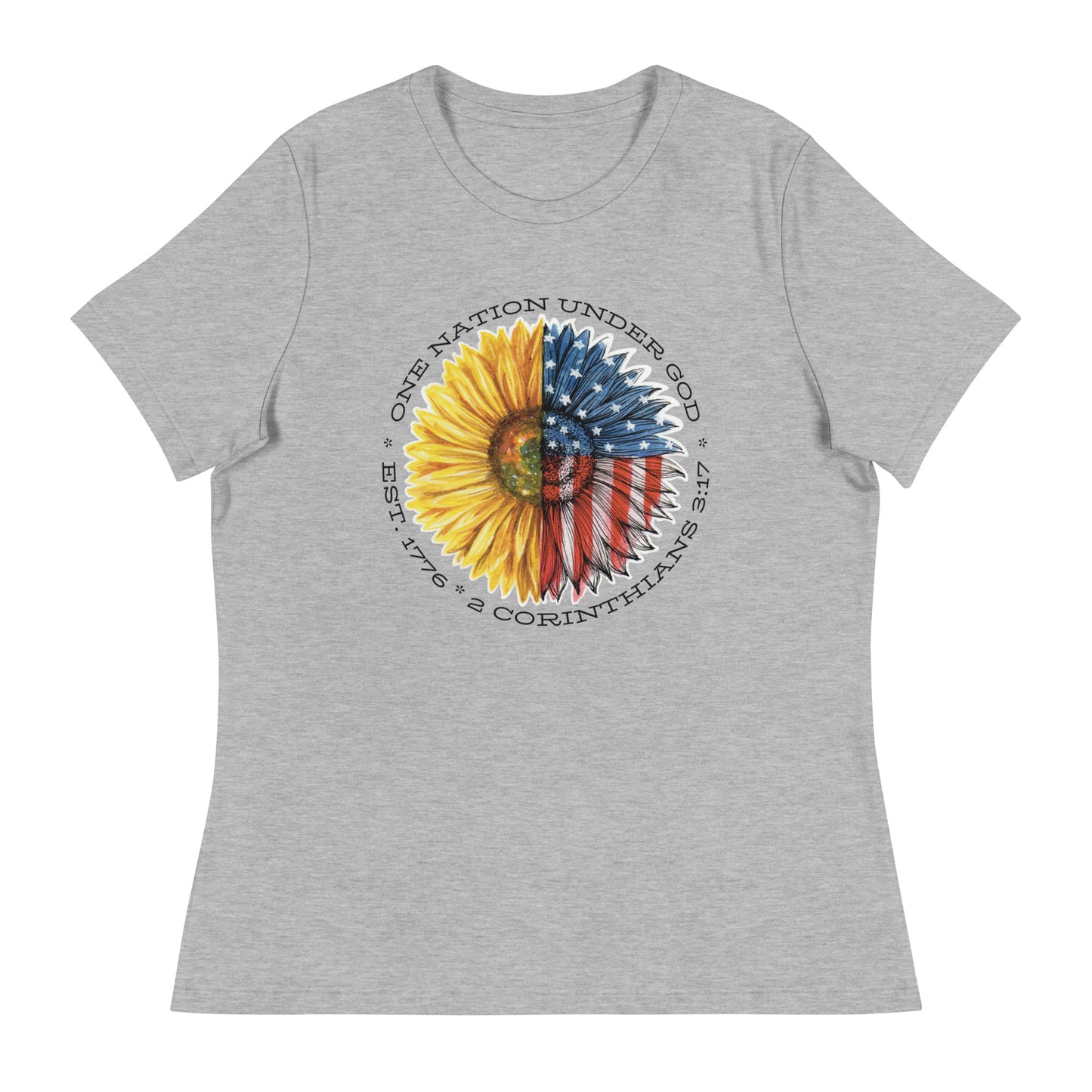 One nation under God | 2 Corinthians 3:17 | Women's Relaxed T-Shirt