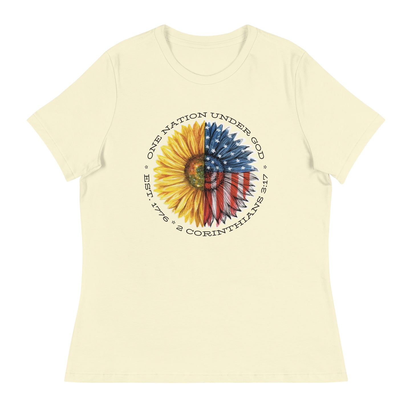 One nation under God | 2 Corinthians 3:17 | Women's Relaxed T-Shirt