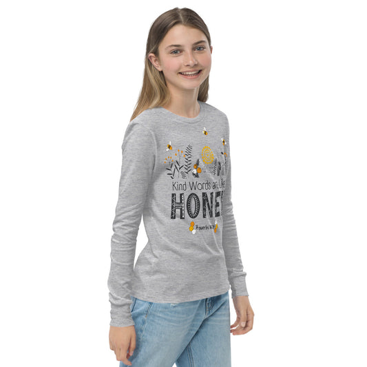 Youth Long Sleeve | Kind Words are Like Honey | Proverbs 16:24