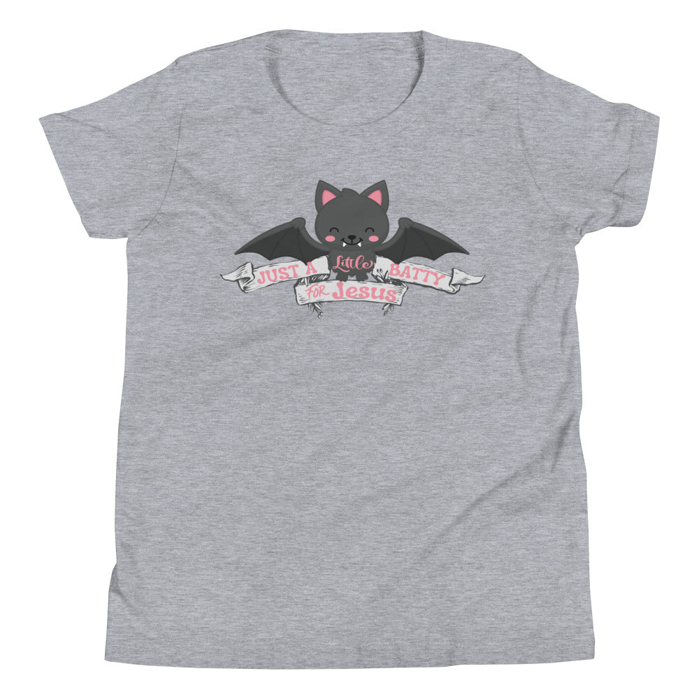 Youth Girl's T-Shirt | Just a little batty for Jesus