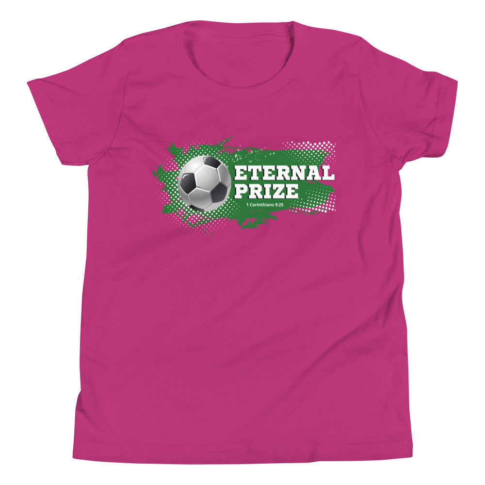 Youth T-Shirt | Soccer | Eternal Prize | 1 Corinthians 9:25