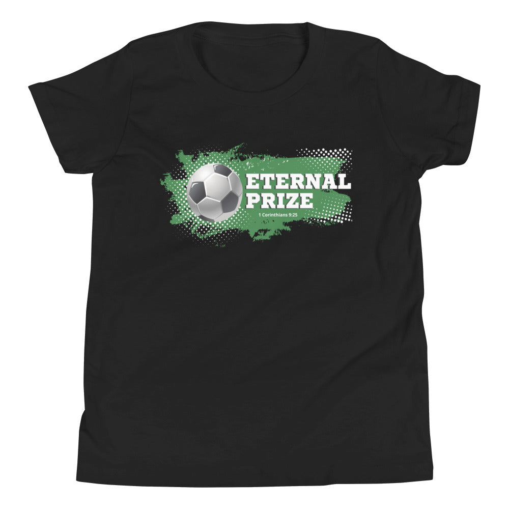 Youth T-Shirt | Soccer | Eternal Prize | 1 Corinthians 9:25