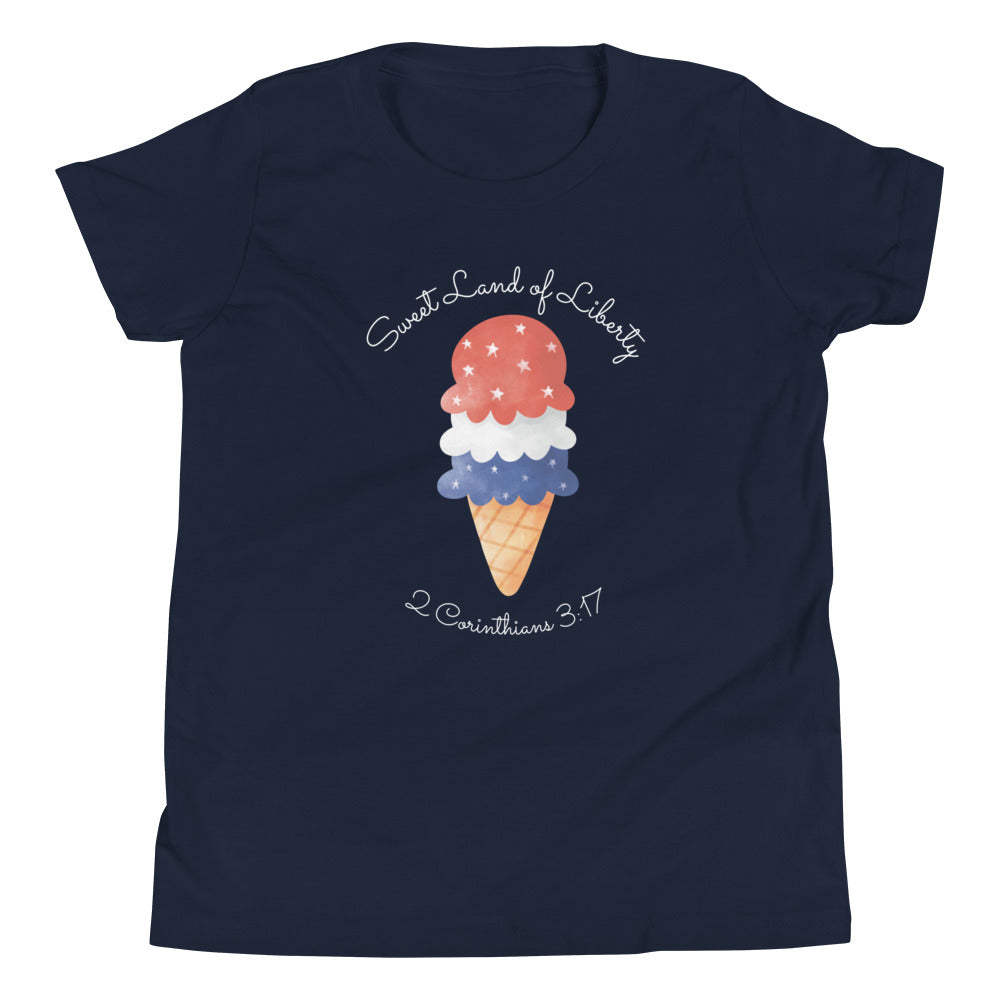 Sweet Land of Liberty | 2 Corinthians 3:17 | Youth T-Shirt