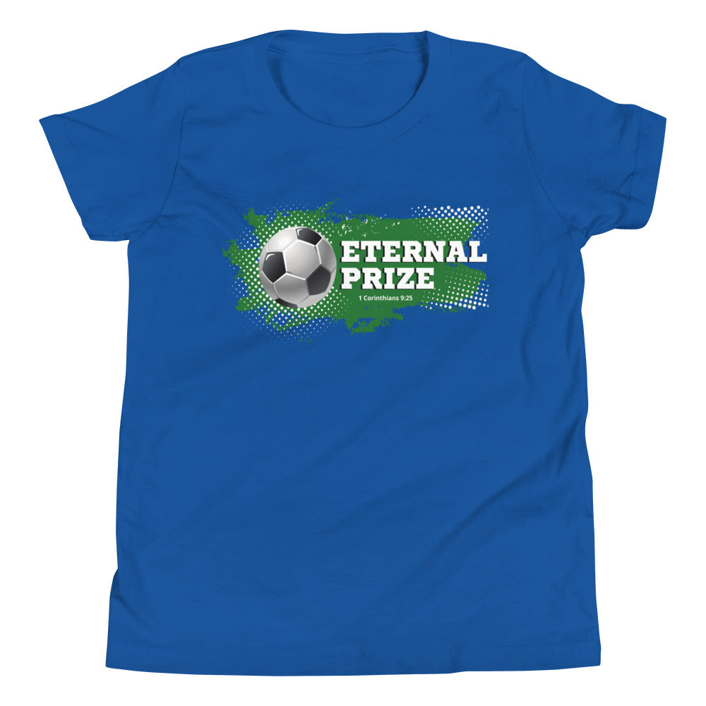 Youth T-Shirt | Soccer | Eternal Prize | 1 Corinthians 9:25