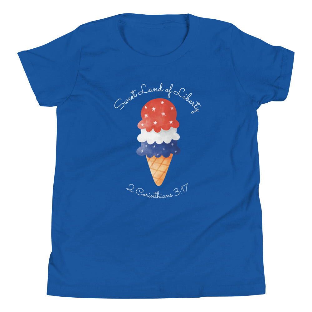 Sweet Land of Liberty | 2 Corinthians 3:17 | Youth T-Shirt