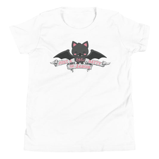 Youth Girl's T-Shirt | Just a little batty for Jesus